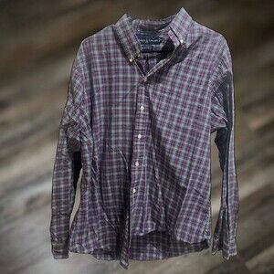 Ralph Lauren Men's Plaid Button-Down Long-Sleeve XL Shirt - Cotton